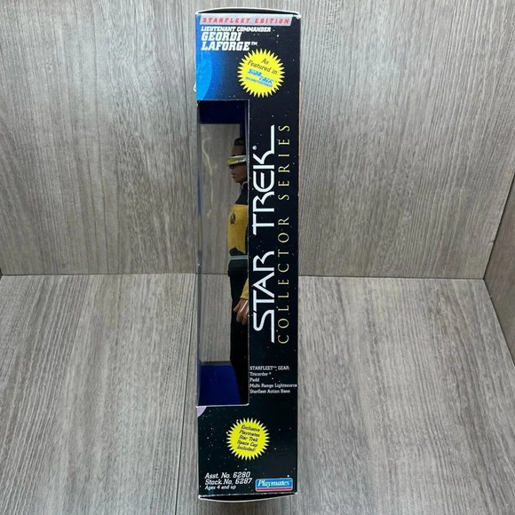 Star Trek Collector Series Lt Cdr. Geordi La Forge Starfleet Edition-Playmates - Picture 4 of 9